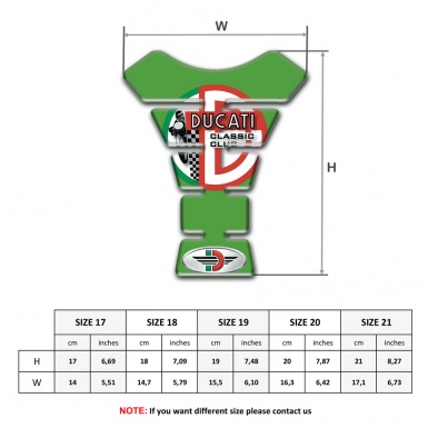 Ducati Tank Protector Green Base Print 