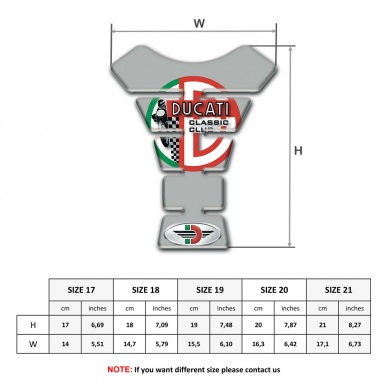 Ducati Tank Guard Pads Gray Base Print 