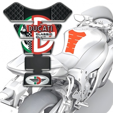 Ducati Tank Fuse Dark Mesh base Classic Club Style 