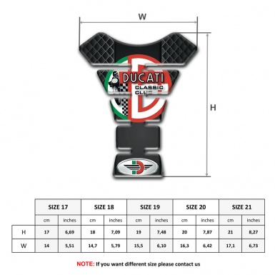 Ducati Tank Fuse Dark Mesh base Classic Club Style 