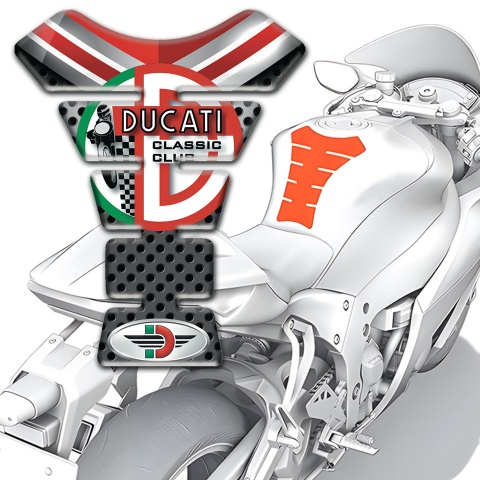 Ducati Tank Pad Motorbike Classic Club Logo Premium Quality Version 