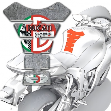 Ducati  Tank Pad Motorbike Stone Design Base Classic Club Logo 