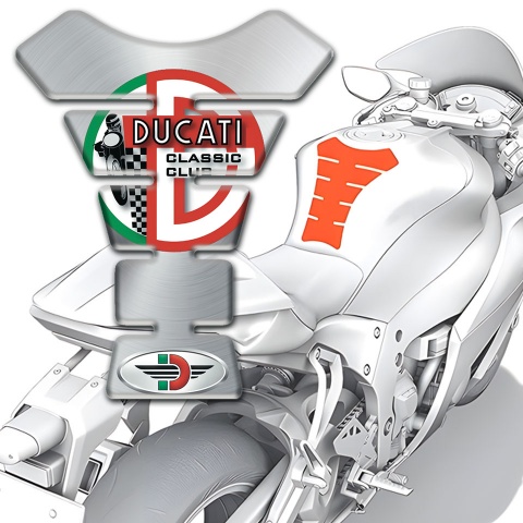 Ducati Tank Protector Silver Base Print 