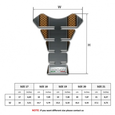 Ducati Tank Pad Motorbike Copper Honeycomb Motive Edition 