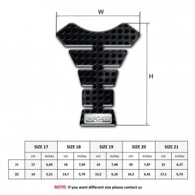 Ducati Tank Pad Motorbike Perforated Black Surface Edition 