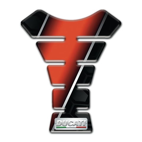 Ducati Tank Pad Protector Red Black Base and Small Logo 