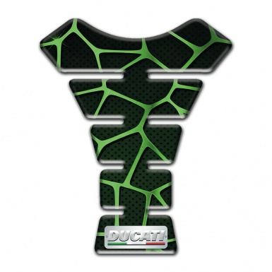 Ducati Tank Pad Motorbike Black Base with Green Lines edition 