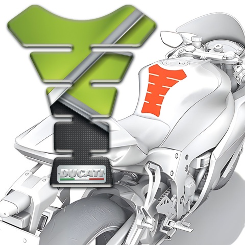 Ducati Tank Pad Protector Version with Green Black Design 