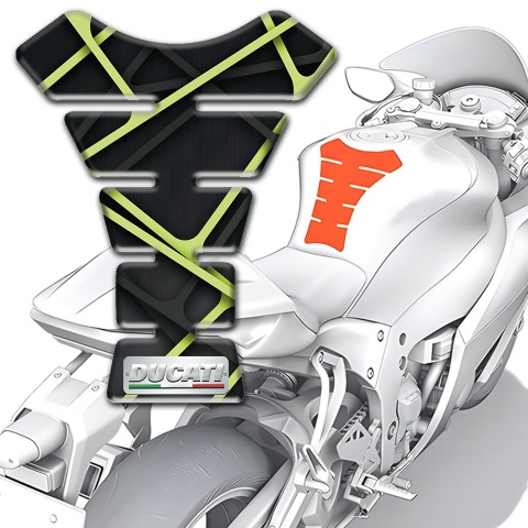 Ducati Tank Fuse Black with Green Patterns Edition 