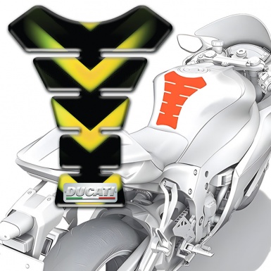 Ducati Tank Pad Motorbike Model with Green Yellow Lights Design 