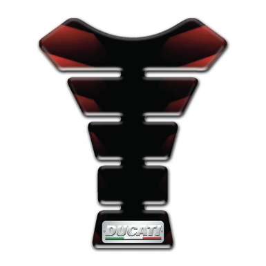 Ducati Tank Guard Pads Black red Merging Print 