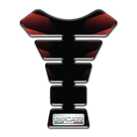 Ducati Tank Guard Pads Black red Merging Print 