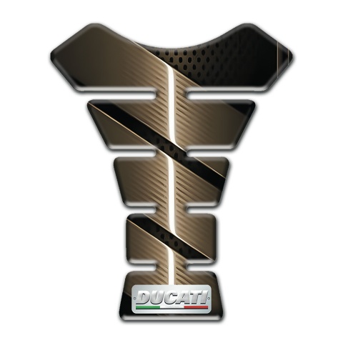 Ducati Tank Pad Protector Bronze Print 