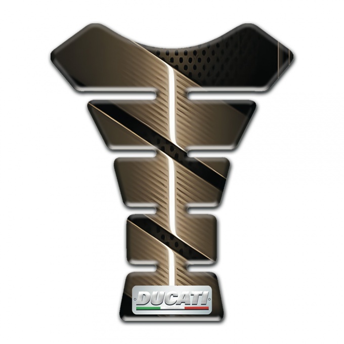 Ducati Tank Pad Protector Bronze Print 
