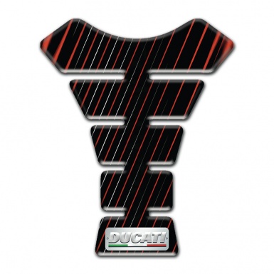 Ducati Tank Fuse Black with red Blue Thin Stripes Type 