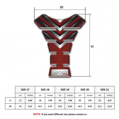 Ducati Tank Protector Red with Nikel Details Type 