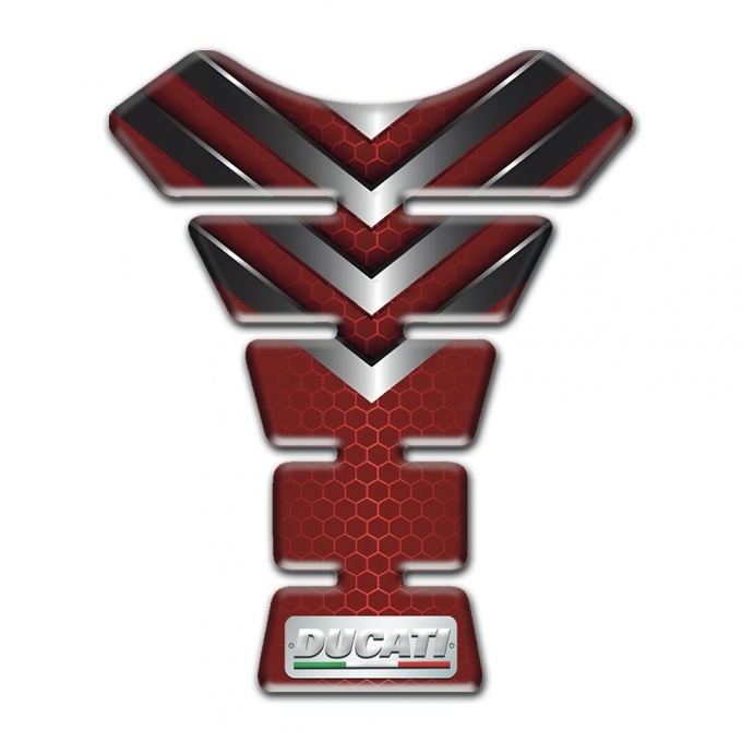 Ducati Tank Protector Red with Nikel Details Type 