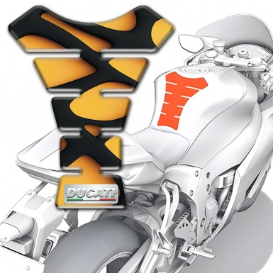 Ducati Tank Fuse Orange Black Patterns Type 