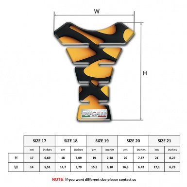 Ducati Tank Fuse Orange Black Patterns Type 