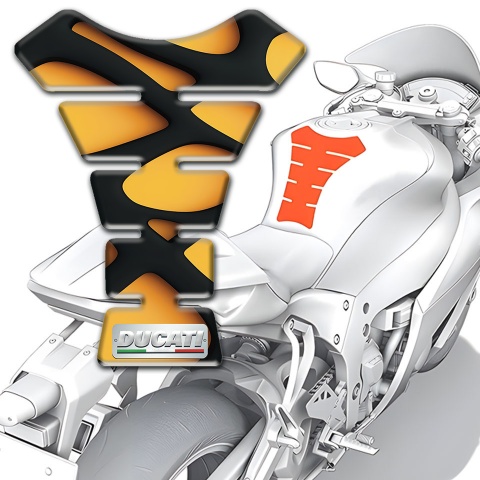 Ducati Tank Fuse Orange Black Patterns Type 