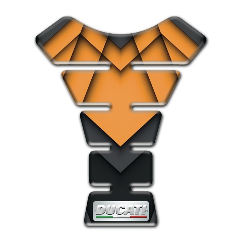 Ducati Tank Protector Decoration with Orange Motive 