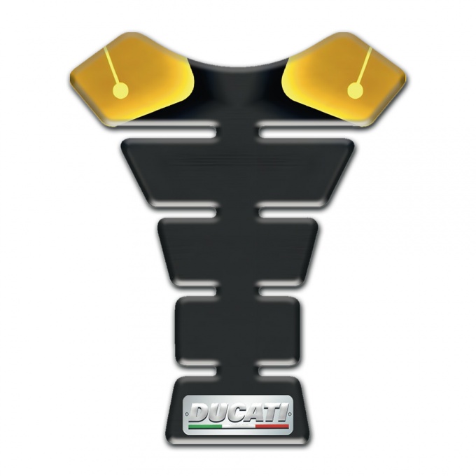 Ducati Tank Guard Pads Design with Black yellow Colors 