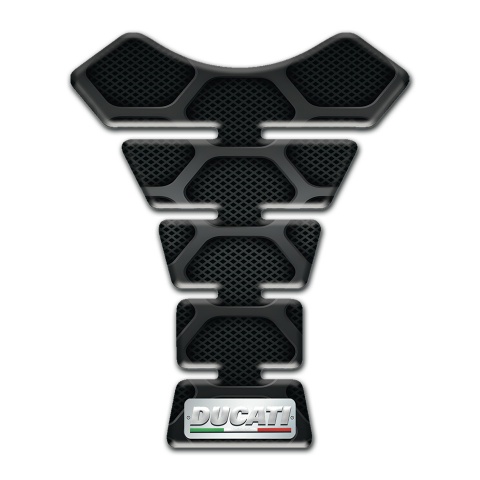 Ducati Tank Protector Gray Hexagonal Outline Design 
