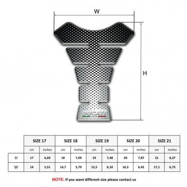 Ducati Tank Pad Protector Silver Black Decoration Type 