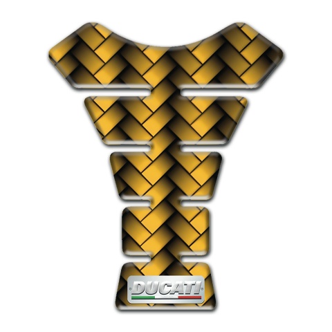 Ducati Tank Guard Pads Yellow Mosaic Type 