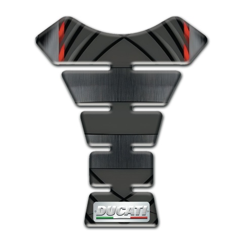 Ducati Tank Guard Pads Silicone Sticker with Small Plate Logo Style 
