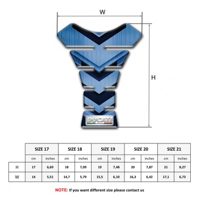 Ducati Tank Protector Dark and Light Blue Decoration Type 