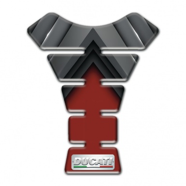 Ducati  Tank Pad Protector Gray Red Elements Background Design 