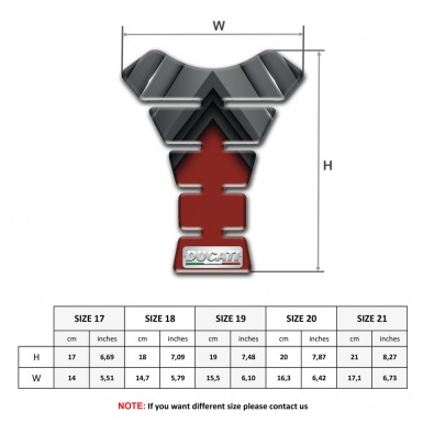 Ducati  Tank Pad Protector Gray Red Elements Background Design 