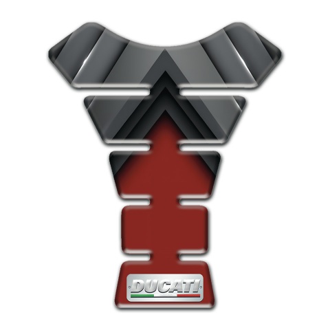 Ducati  Tank Pad Protector Gray Red Elements Background Design 