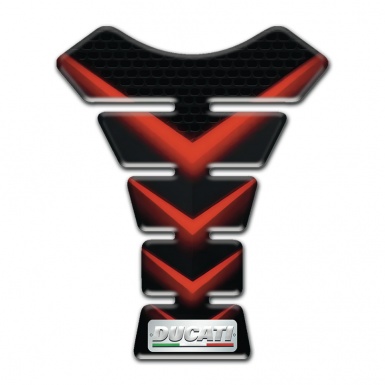 Ducati Tank Fuse Black with Red V Shape lights Effect 