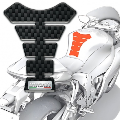 Ducati Tank Guard Pads Model with Black Fibres Design 