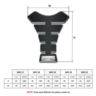Ducati Tank Pad Protector Model with Dark Carbon Design 