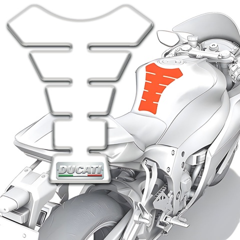 Ducati Tank Guard Pads Model with White Design 