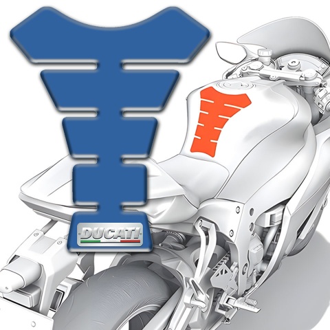 Ducati Tank Pad Protector Model with Blue Design 