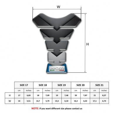 Ducati Tank Pad Protector Black Gray Patterns Type 