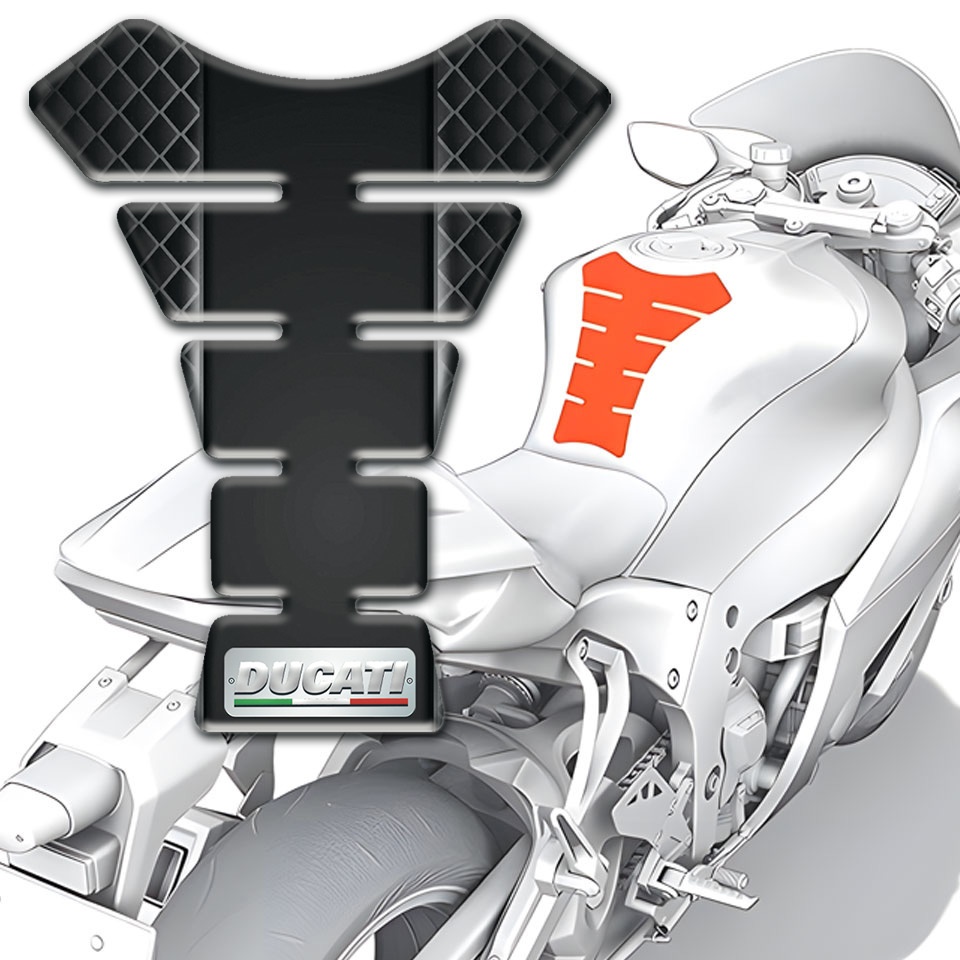 Ducati Tank Protector Model with Dark Mesh Design | Tank Protectors ...