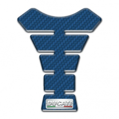 Ducati Tank Pad Protector model with Navy Blue Carbon Design