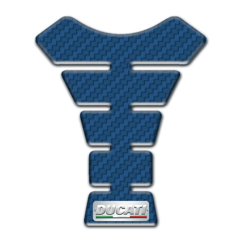 Ducati Tank Pad Protector model with Navy Blue Carbon Design