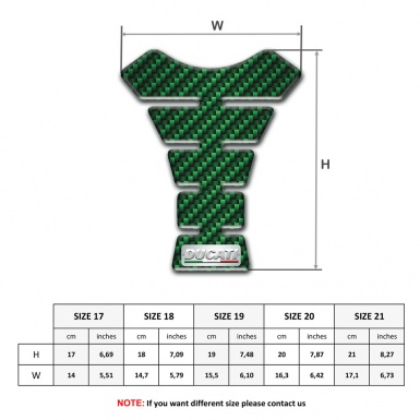 Ducati Tank Protector Model with Green Carbon Design 