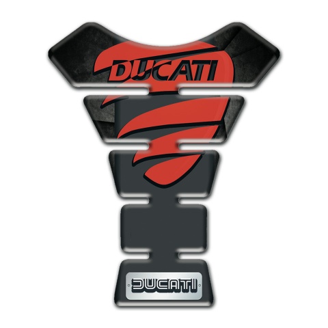 Ducati Tank Fuse Mixed Gray Black base and Red Logo 
