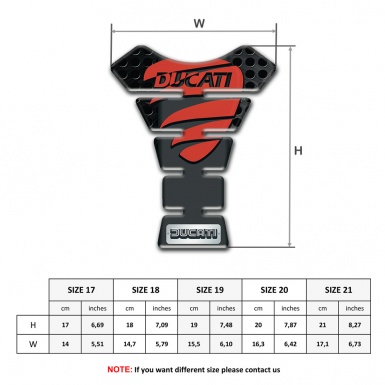 Ducati Tank Fuse Perforated Black Surface Base and Red Logo 