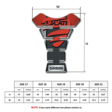 Ducati  Tank Protector Red Gray Base and Red painted logo 