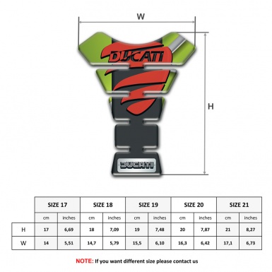 Ducati Tank Guard Pads Fresh Green Motive Base and Red Logo 