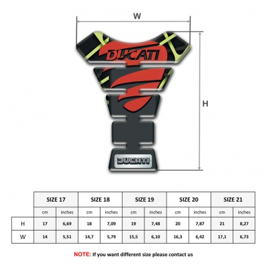 Ducati Tank Pad Protector Black with Fresh Green Lines base Decoration and Red Logo 
