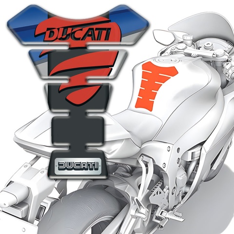 Ducati Tank Fuse Colorful Base with Graphite Central Panel with Red Logo 